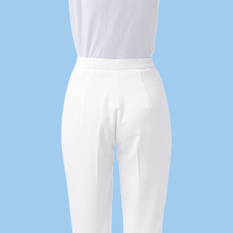 163-20-M レディススラックス ストレート 163 KAZEN ホワイト色 M
