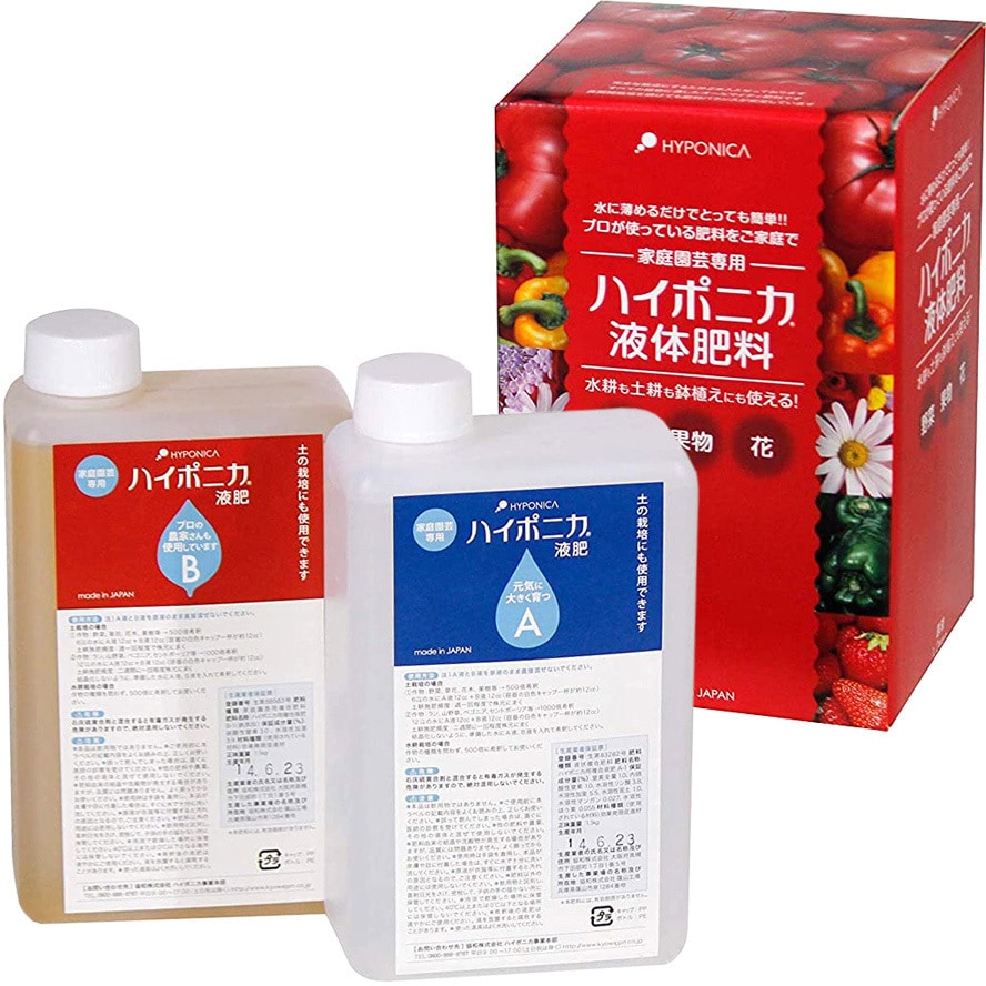 040012 ハイポニカ液体肥料セット 1箱(1L) ホームハイポニカ 【通販サイトMonotaRO】
