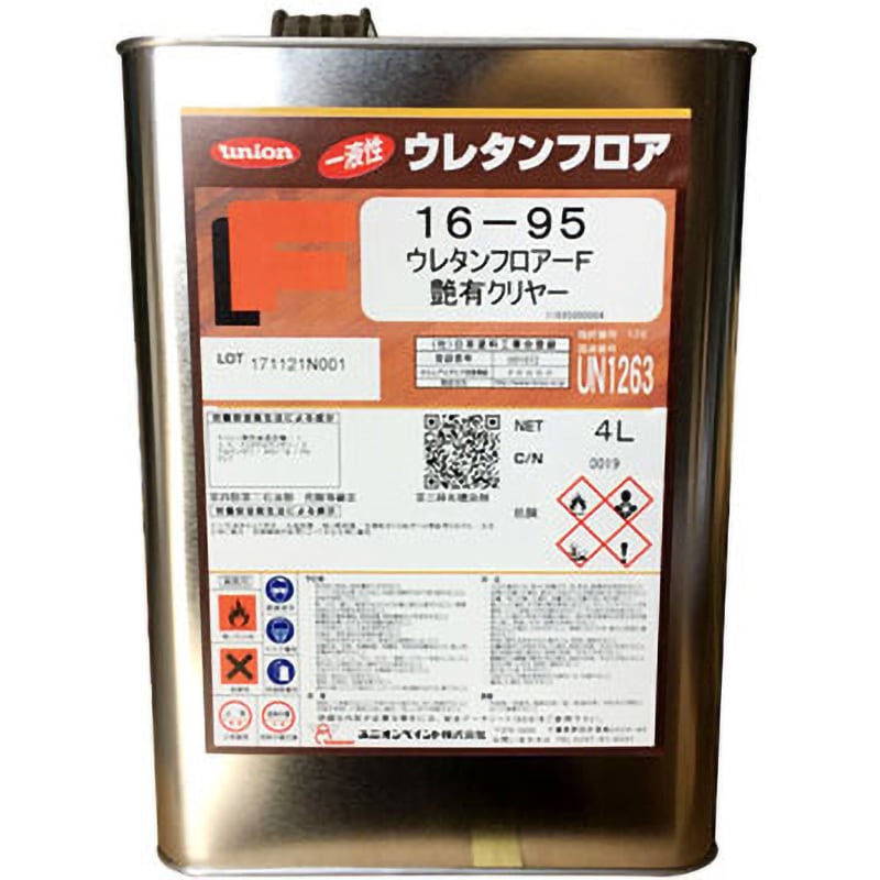 16-95 ウレタンフロアーF 1缶(4L) ユニオンペイント 【通販サイトMonotaRO】