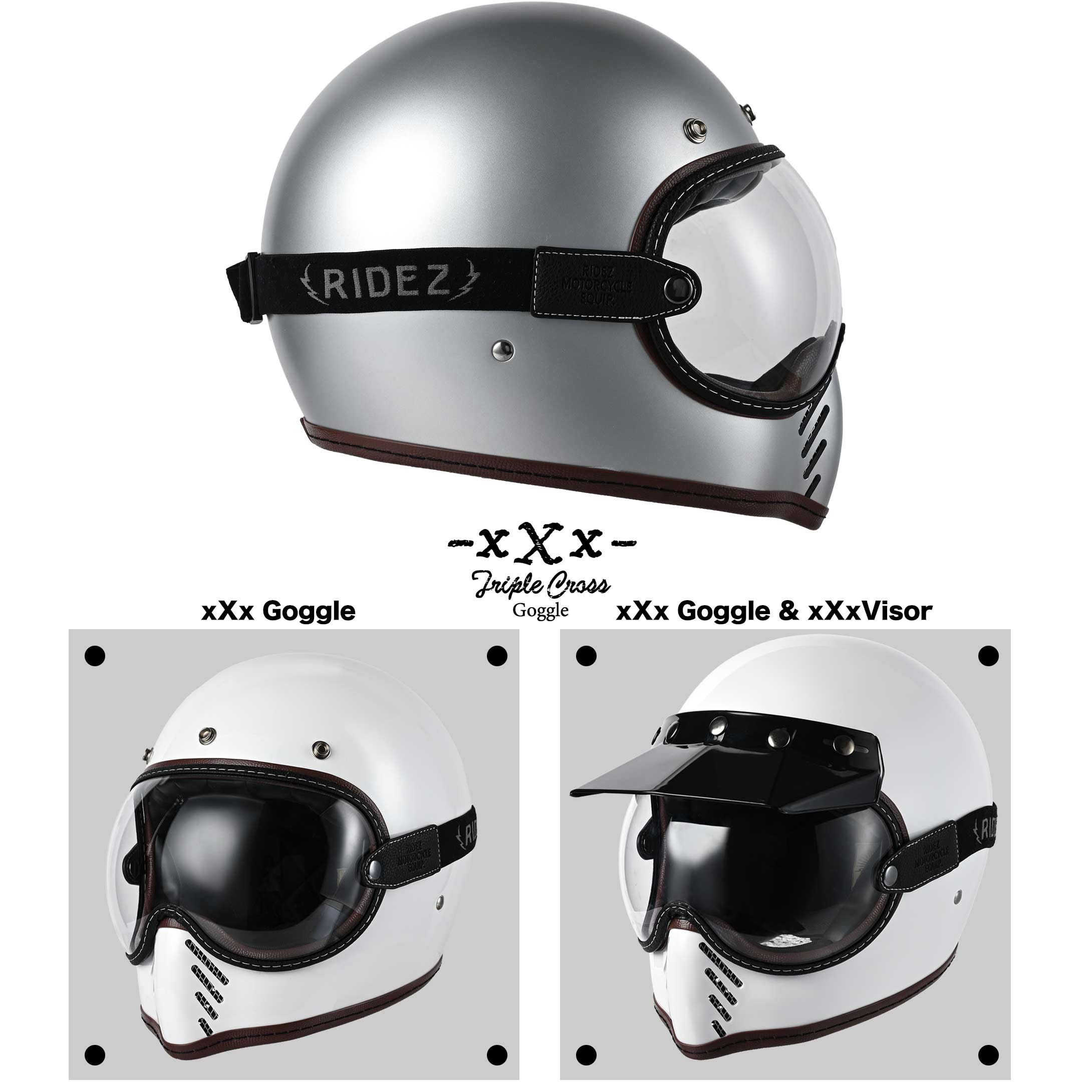 xXx-GOGGLE-CL ゴーグル ヘルメット バブルシールド トリプル