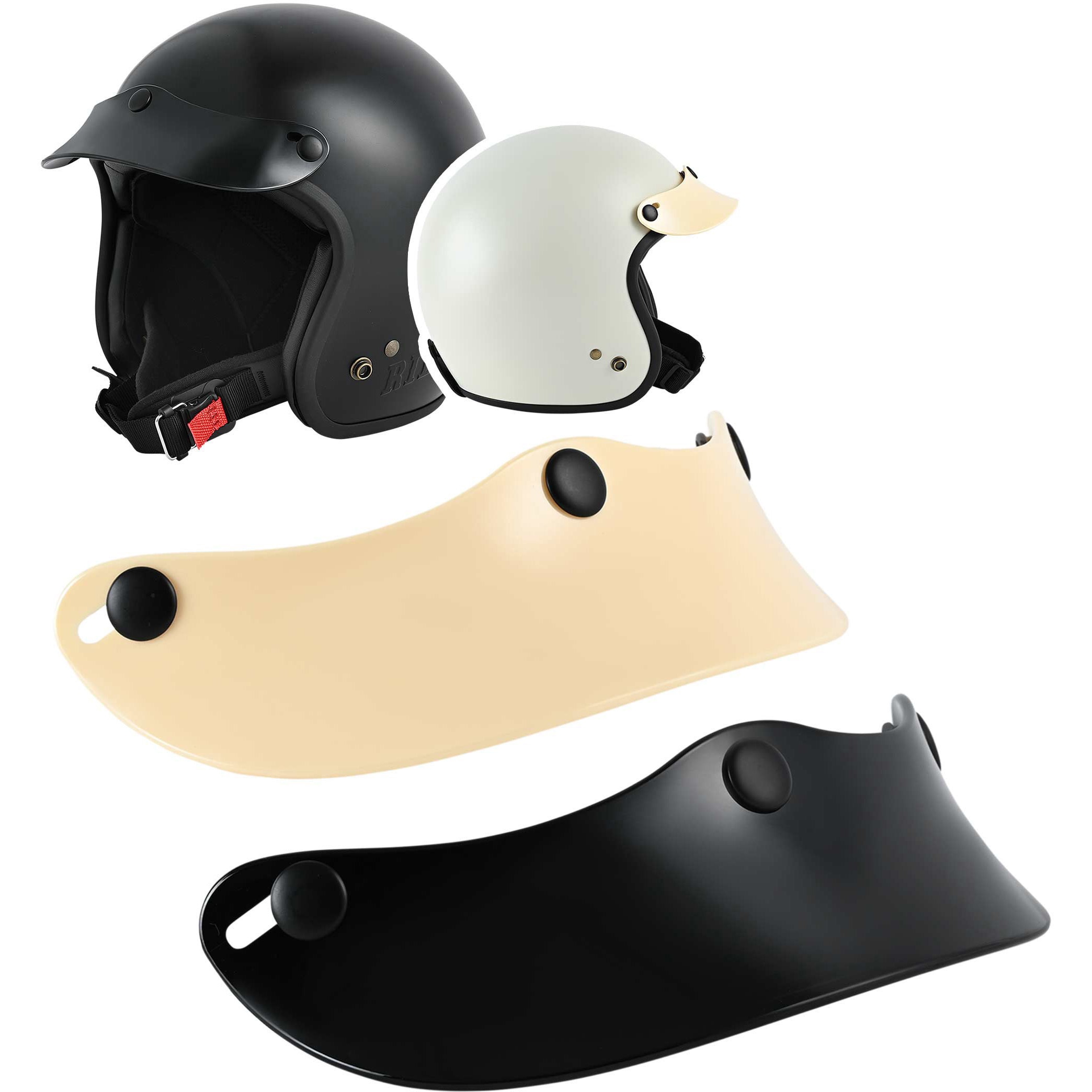 Mustache-Visor-IV バイク用 ショートバイザー レトロ ヴィンテージ 1