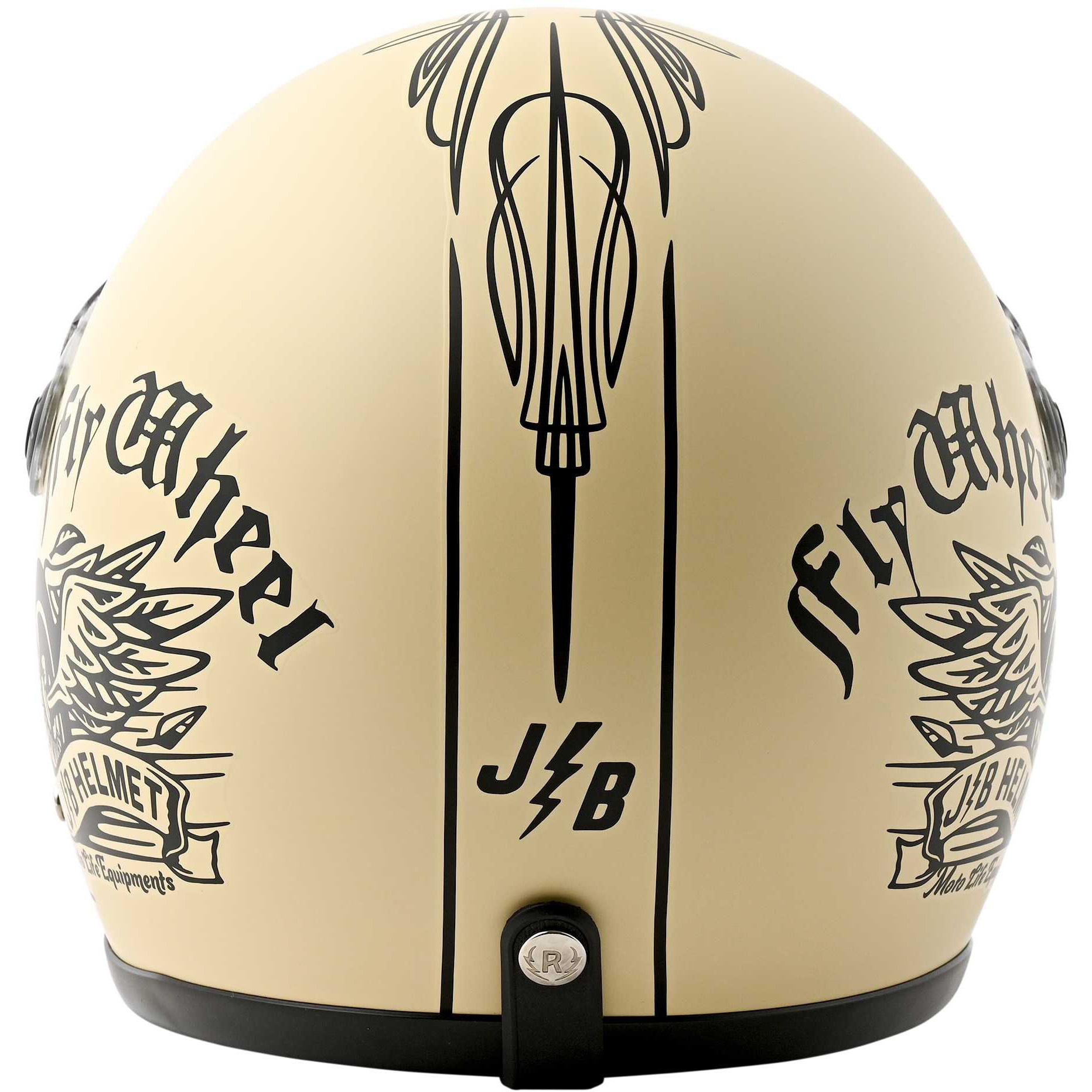 JB-FLYWHEEL-IVORY ジェットヘルメット シールド付き JB FLYWHEEL
