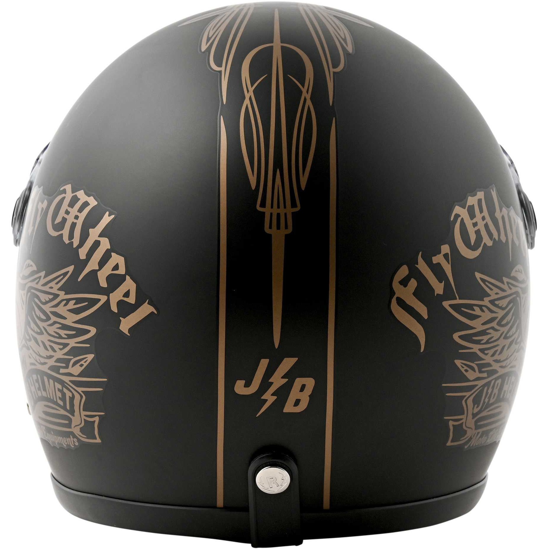 JB-FLYWHEEL-BLACK ジェットヘルメット シールド付き JB FLYWHEEL