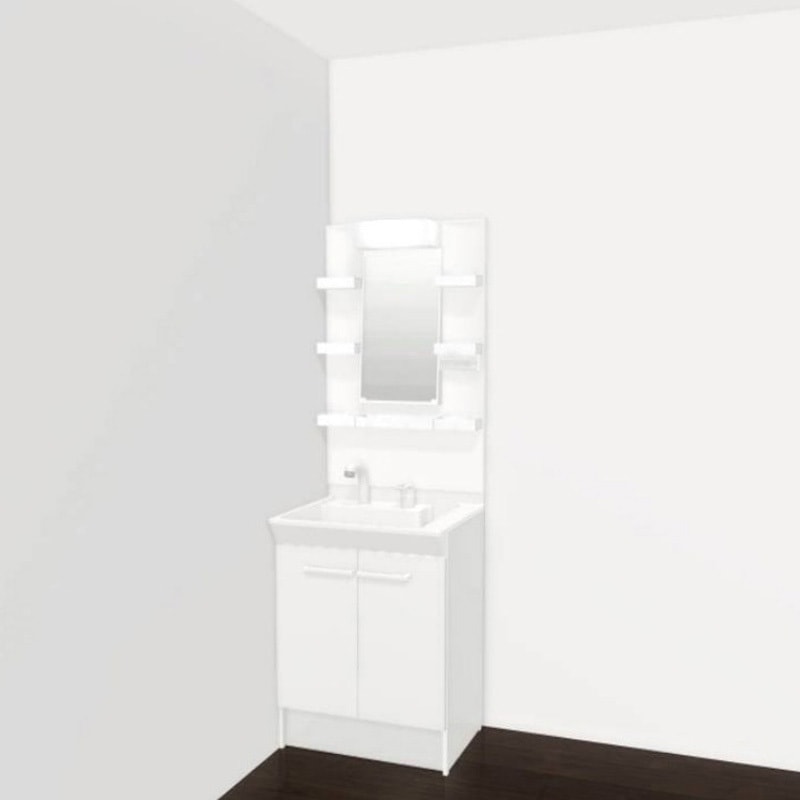 MPV1-601YJ/PV2N-605S(4)YN 洗面化粧台 PVシリーズ INAX(LIXIL) 電球型LED照明 一体型 寒冷地用 1面鏡/鏡裏収納なしタイプ 間口600mm