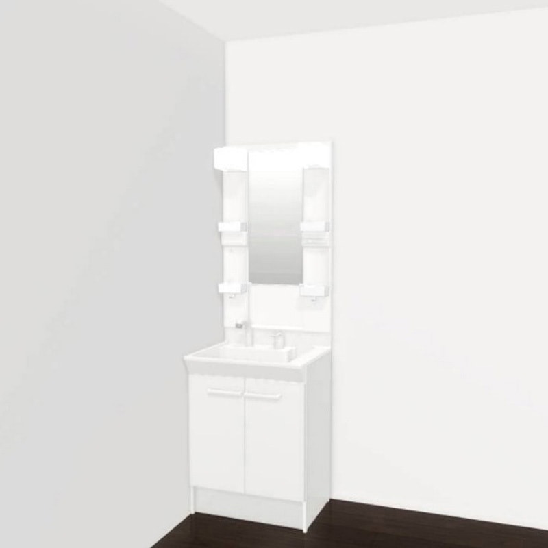 MPV1-601XFJ/PV2N-605S(4)YN 洗面化粧台 PVシリーズ INAX(LIXIL) 電球型LED照明 一体型 寒冷地用 1面鏡/鏡裏収納なしタイプ 間口600mm