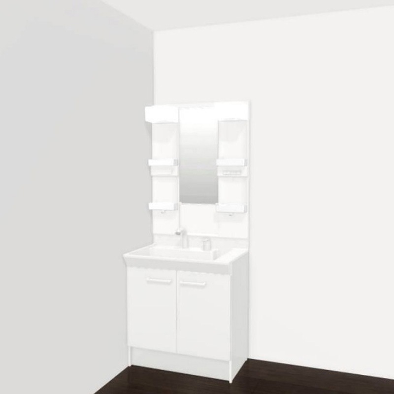 MPV1-751XFJU/PV2N-755SYN 洗面化粧台 PVシリーズ INAX(LIXIL) 電球型LED照明 一体型 寒冷地用 1面鏡/鏡裏収納なしタイプ 間口750mm