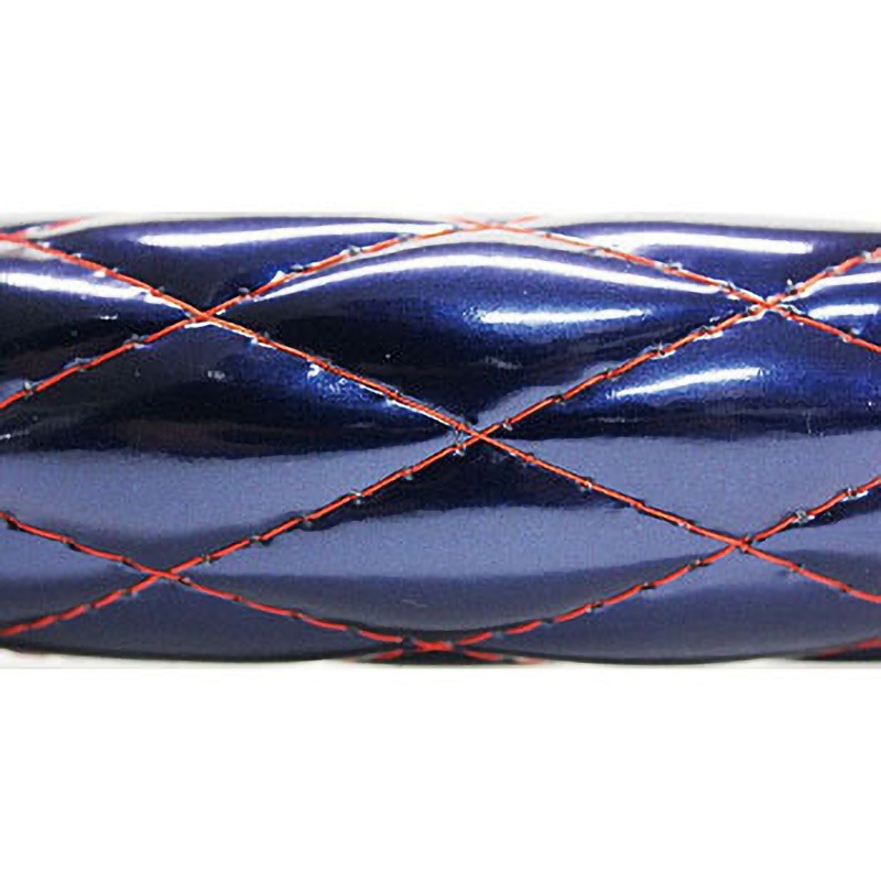 【送料800円】MADMAX トラック用品 国産 エナメル ネイビー/レッド ダブルステッチ ハンドルカバー 2HLサイズ/ステアリングカバー 送料800円MADMAX トラック用品 国産 ラメ ブルー⁄レッド ダブル