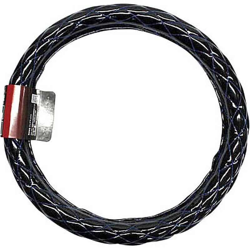 ブラック/ライトブルー-M ハンドルカバー シングルステッチ(つやあり