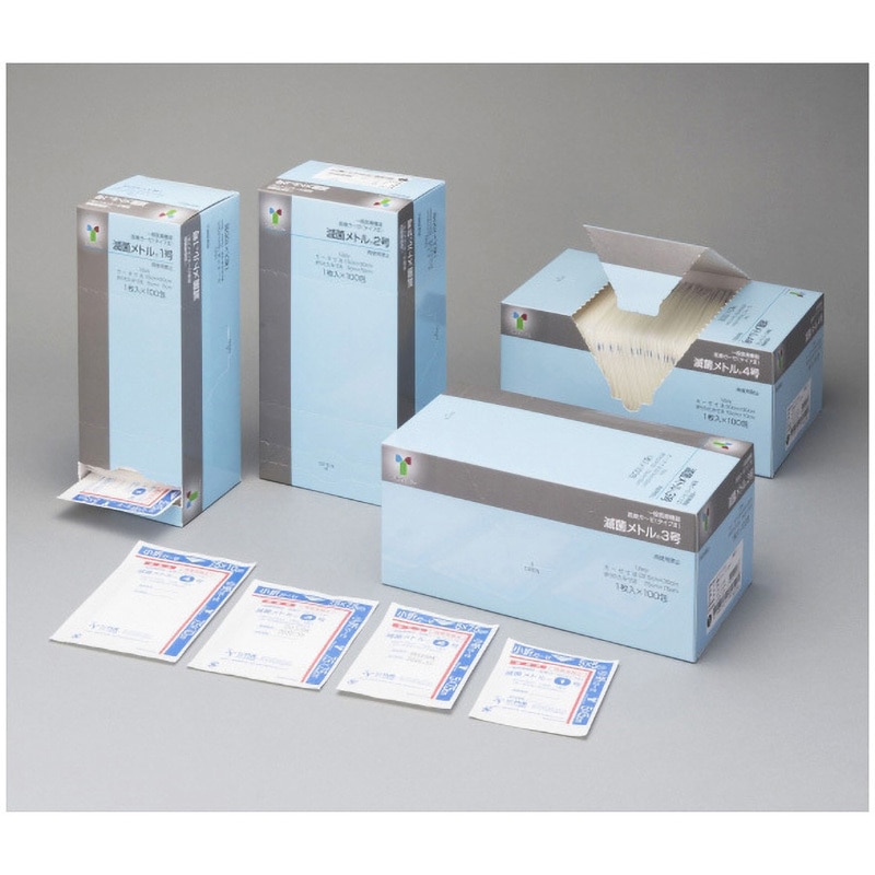 010163 滅菌メトル 竹虎 一般医療機器 寸法7.5×7.5cm 3号サイズ 1箱