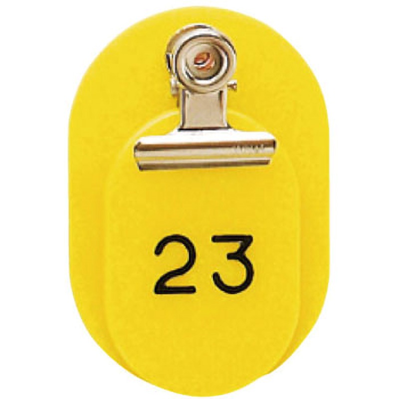 CR-OY150 親子札(101～150番) クラウン[事務用品] 黄色  1式(50組)