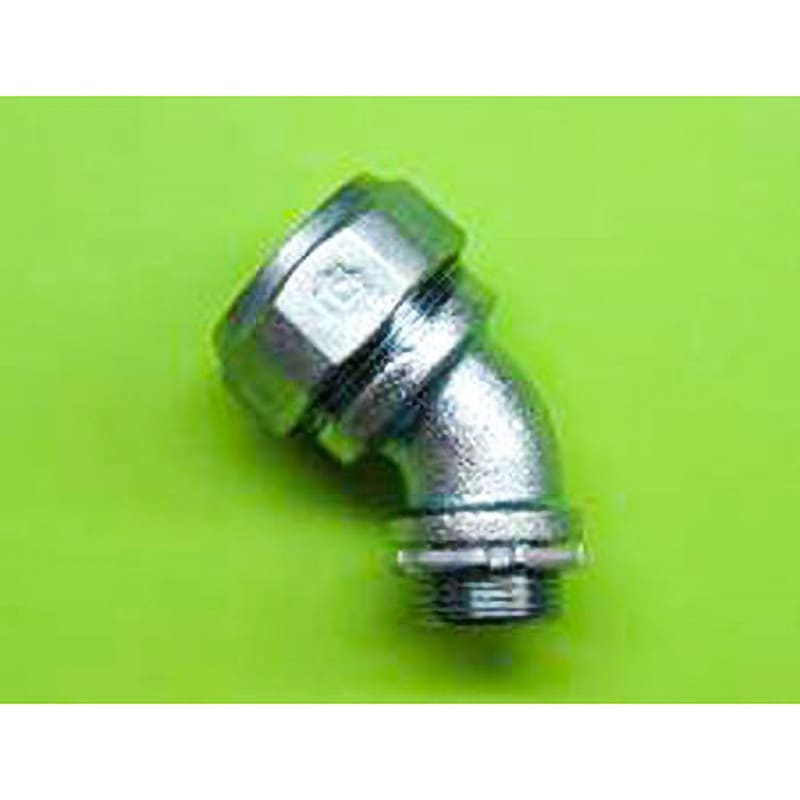 AC-50-51 アングルボックスコネクタ 45° 大阪コネクター製造 ロックナット付き 薄鋼   AC-50-51