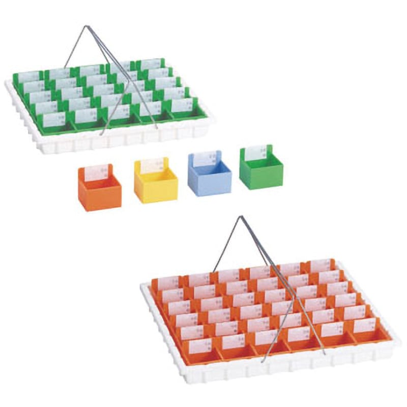 KY-36 散薬用トレー(36人用) 日本医理器材 グリーン色 寸法420×365×45mm  KY-36