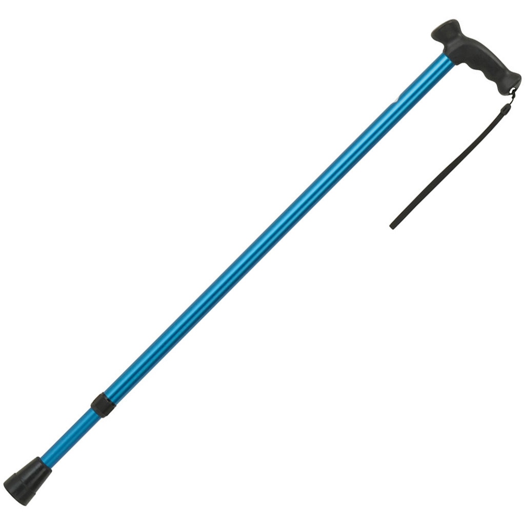 KS-22R ステッキ (プッシュボタン) アルミケイン クリスタル産業 ブルー色 長さ735～985mm  KS-22R