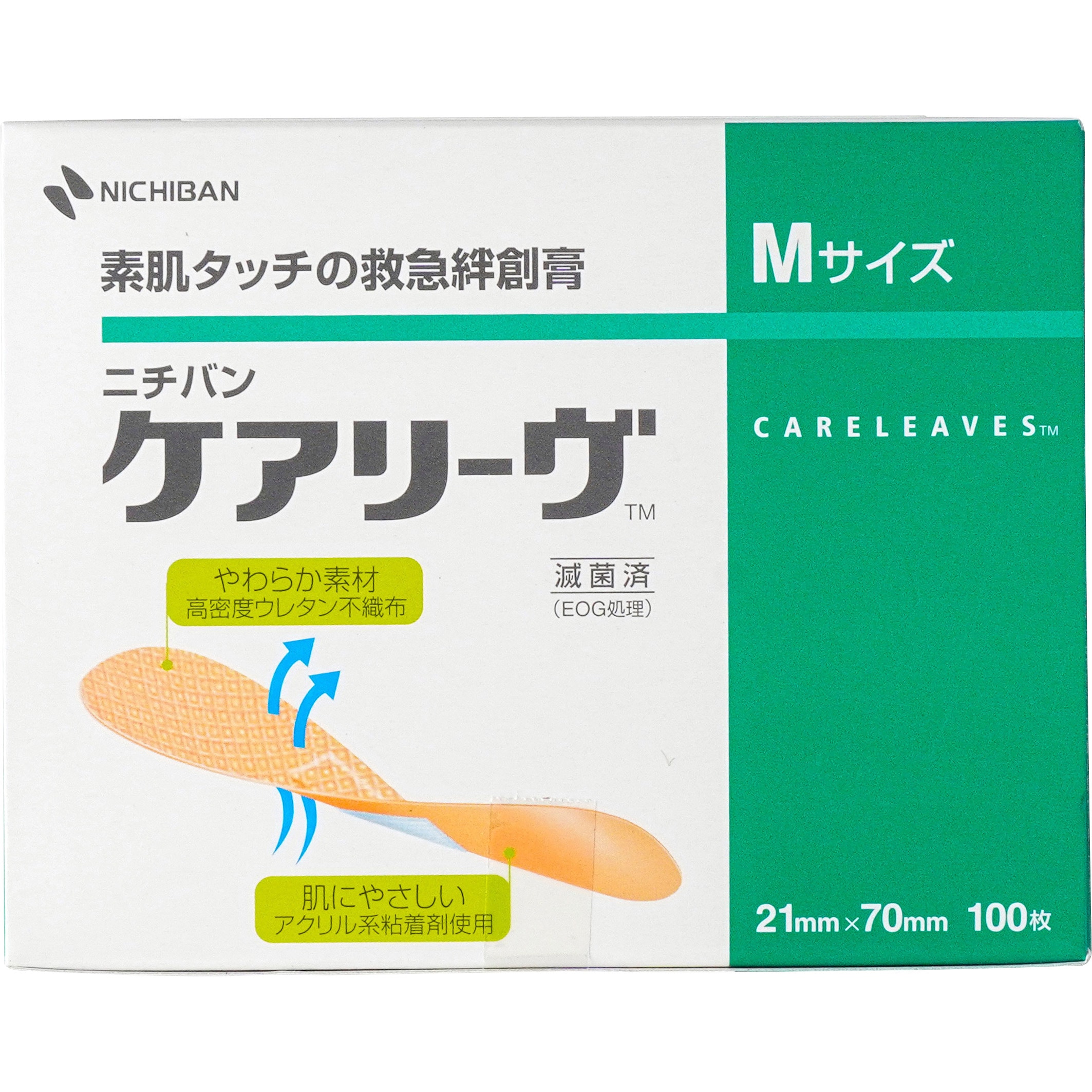 ケアリーヴ (医家向) ニチバン サイズM 1式(100枚) 【通販モノタロウ】