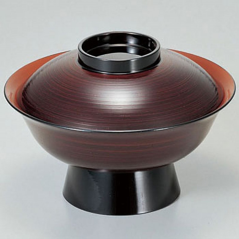1-210-8 大名椀 若泉漆器 溜刷毛目内朱 1-210-8 【通販モノタロウ】