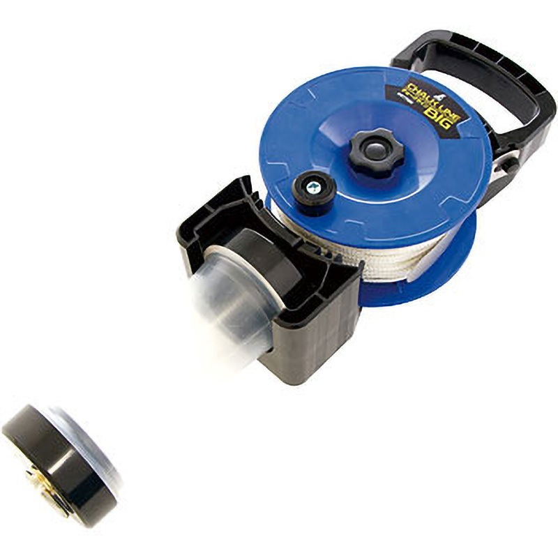 77580 チョークライン BIG手巻 極太糸 アザーブルー 1個 シンワ測定 【通販モノタロウ】