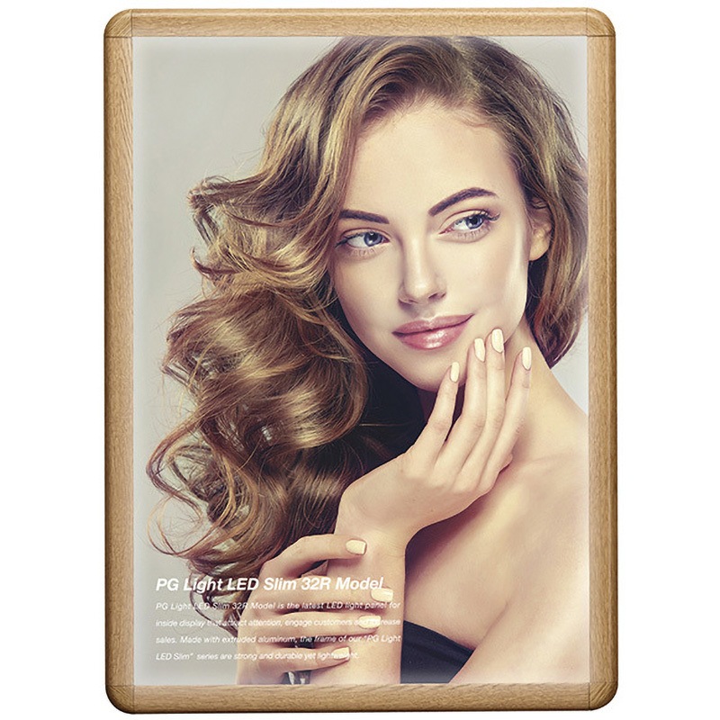 60178 PGライトLEDスリム PG-32R 屋内用 半ツヤ木目けやき調 R型 スタンド仕様 グリーンクロス サイズB1 50,988円