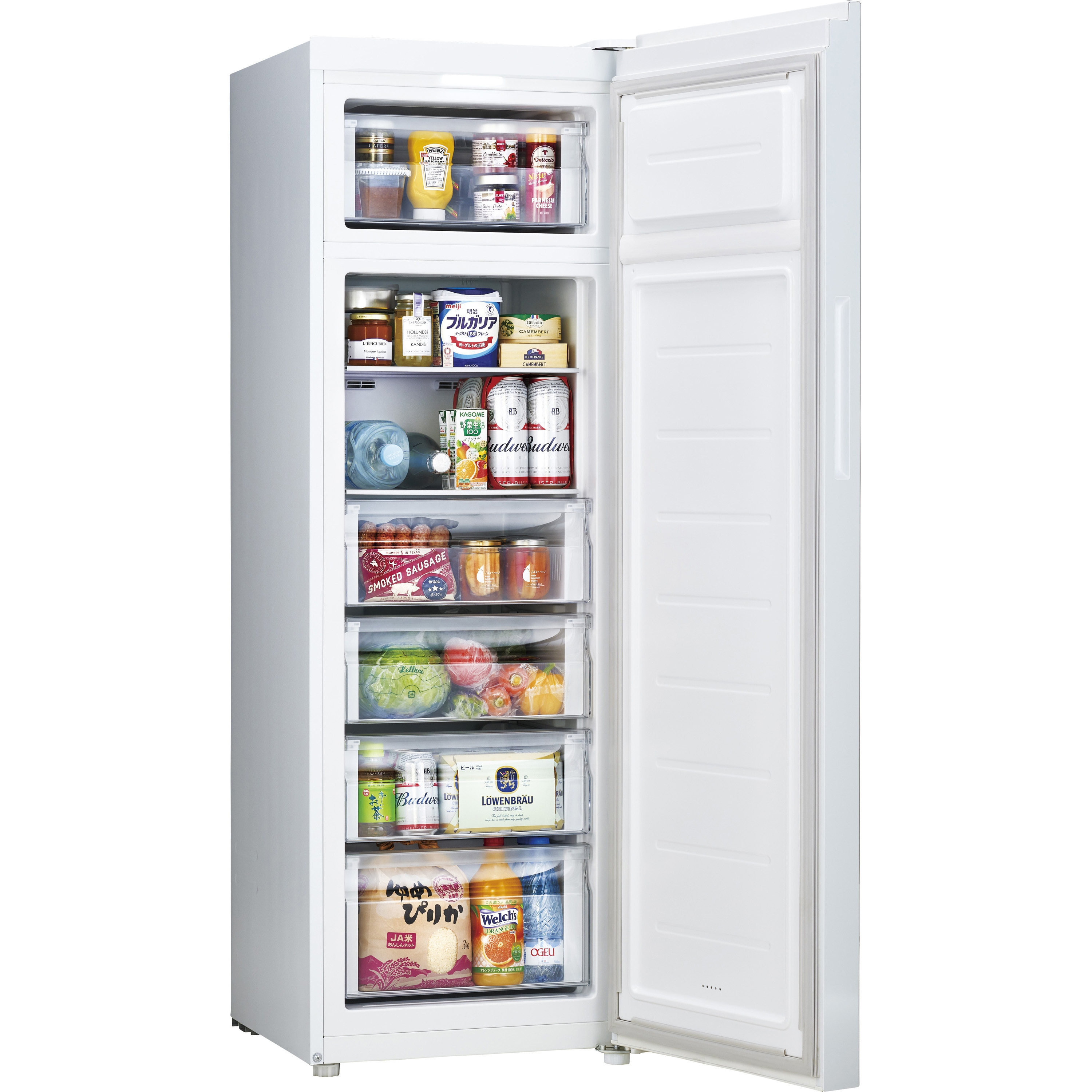 JF-NUF168B(W) 168Lファン式前開き冷凍庫 Haier(ハイアール) アップ