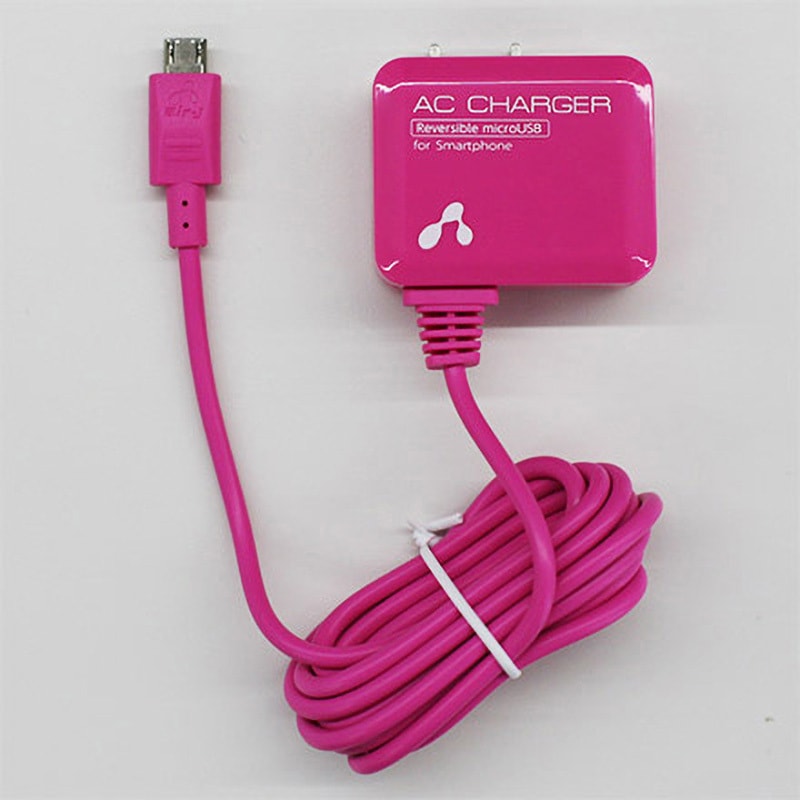 iPhone8 ピンク 64G + 充電器 AKJ-72R PK microUSBリバーシブルコネクターAC充電器 PK エアージェイ