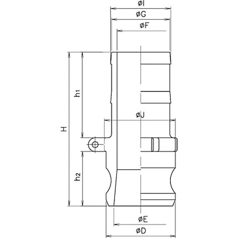 OZ-E-PP-3/4 ホースシャンクアダプター PP 1個 小澤物産(OZC