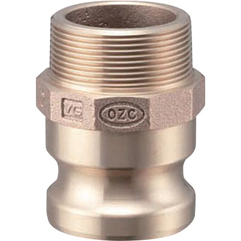 OZ-F-BR-1 オスネジ型アダプター[OZ-F] ブロンズ 1個 小澤物産(OZC