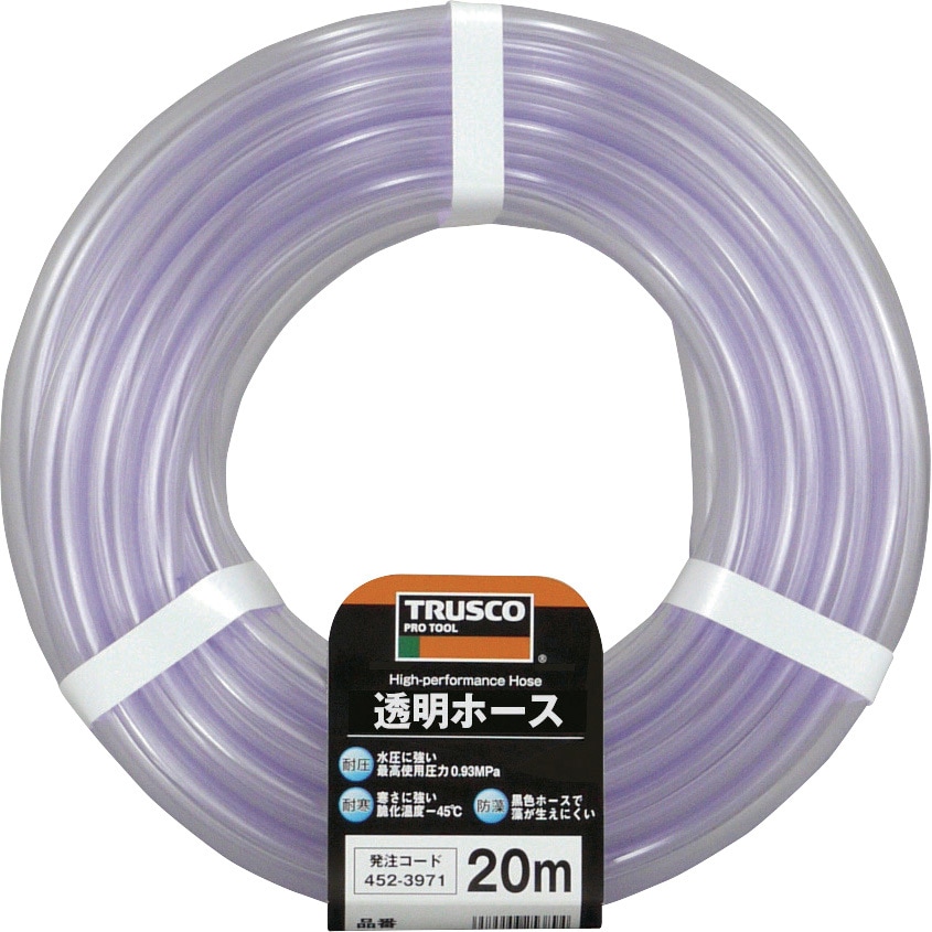透明ホース TTM-68C10 透明ホース TRUSCO 水用 内径6mm外径8mm長さ10m TTM-68C10