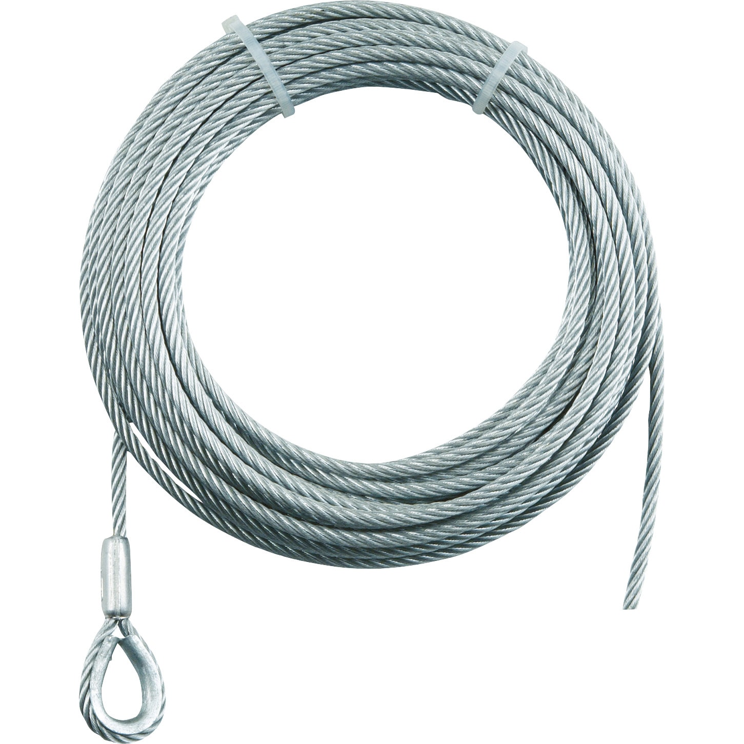 WWS6-20 手動ウインチ用ワイヤ 片端シンブル入りロック加工 1本 TRUSCO