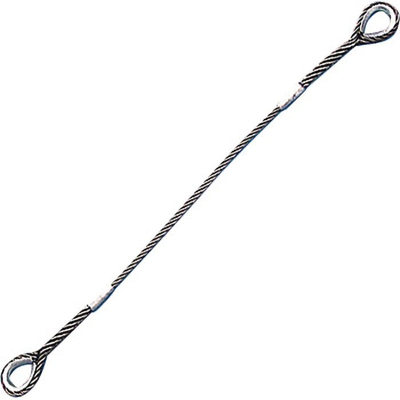 GRE-6S4 ワイヤロープスリング Wスリング(シンブル入) TRUSCO 荷重(2本垂直吊り)0.66t タイプE 全長4m径6mm