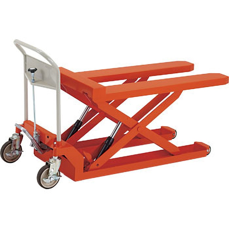 HLF-S1000-90LF ハンドリフター 足踏み油圧式 低床フォークタイプ TRUSCO 荷重1000kg 早送り装置有 フォーク高さ90～600mm