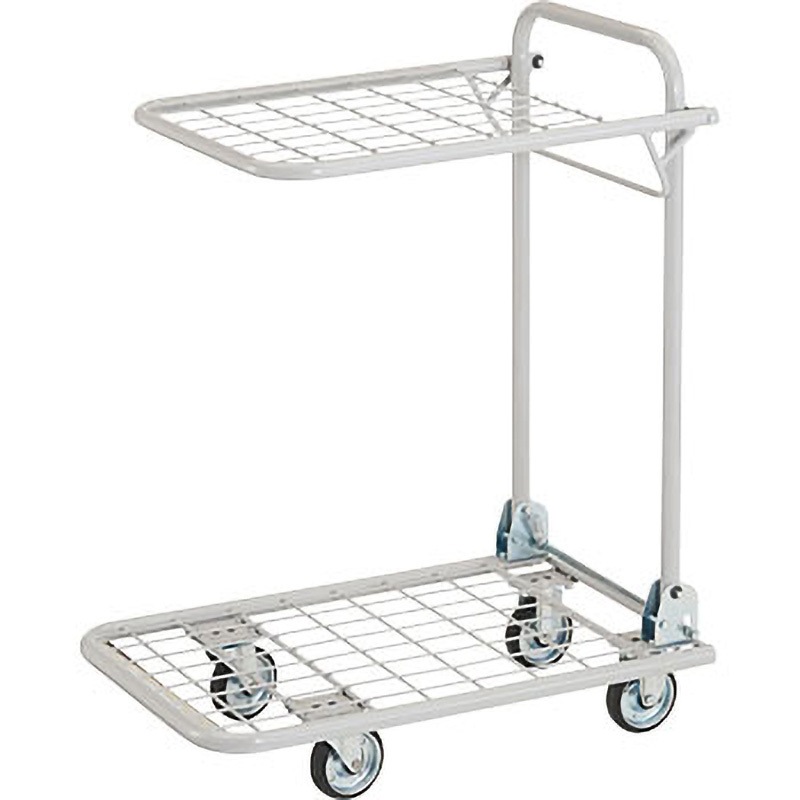 AM-2B 軽量メッシュ台車 アミー(回転式2段タイプ) TRUSCO スチール製 荷台幅450mm荷台奥行700mm  AM-2B