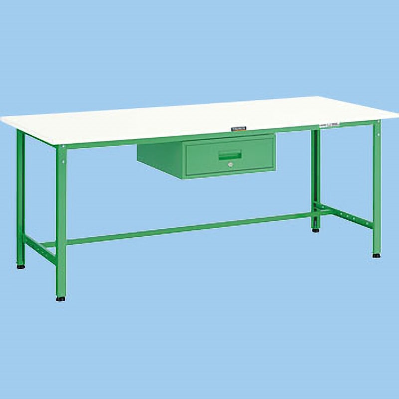 AE-0960F1 DG 軽量作業台(1段引出し付)AE型 TRUSCO ポリ化粧製天板 荷重300kg スチール製 ダークグレー色 間口900mm奥行600mm高さ740mm  AE-0960F1 DG