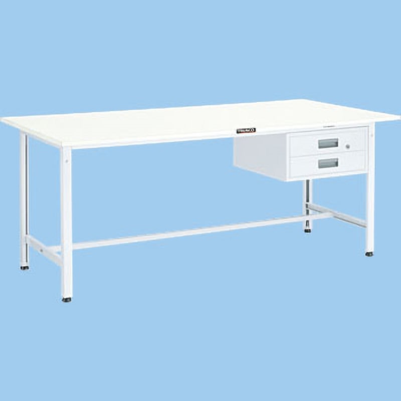 SAE-1800F2 DG 軽量作業台(2段引出し付)SAE型 TRUSCO スチール製天板 荷重300kg ダークグレー色 間口1800mm奥行750mm高さ740mm