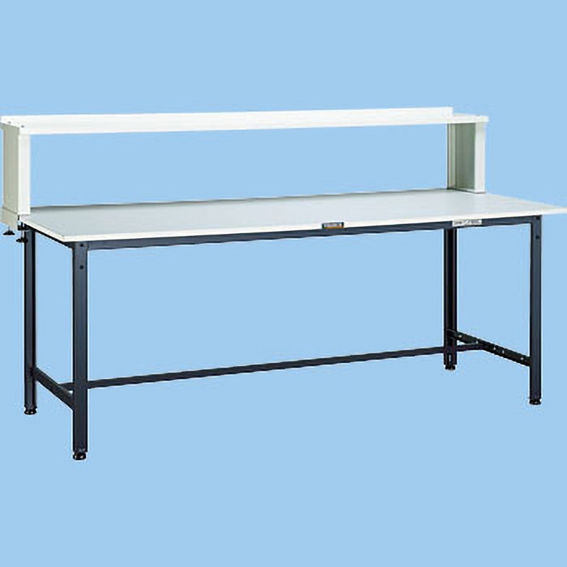 RAE-1800YURB YG 軽量作業台(上棚付) TRUSCO 荷重300kg スチール製 リノリューム張製天板 ヤンググリーン色  RAE-1800YURB YG