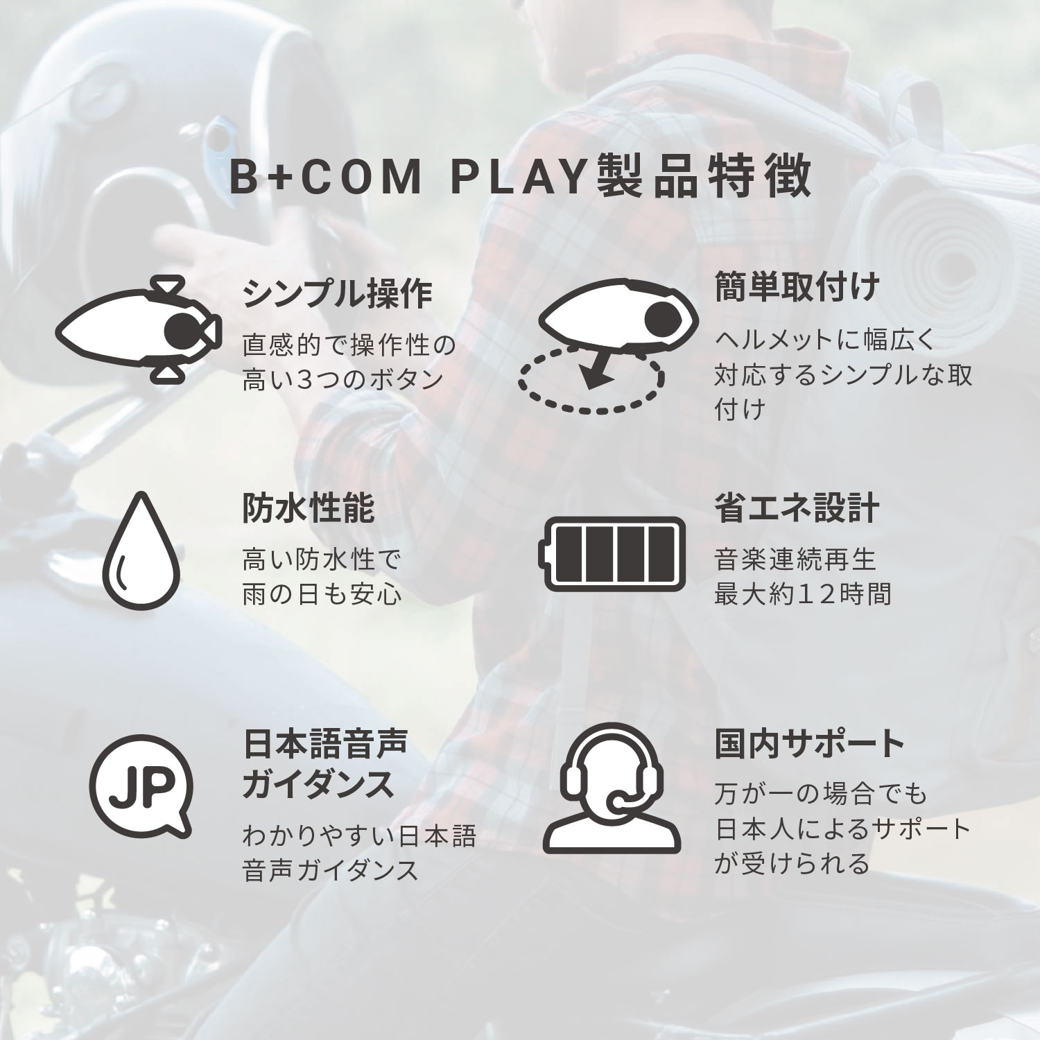 未使用 B+COM PLAY 82232 バイク コミュニケーションシステム 82232 B+COM PLAY 1台 B+COM 【通販モノタロウ】