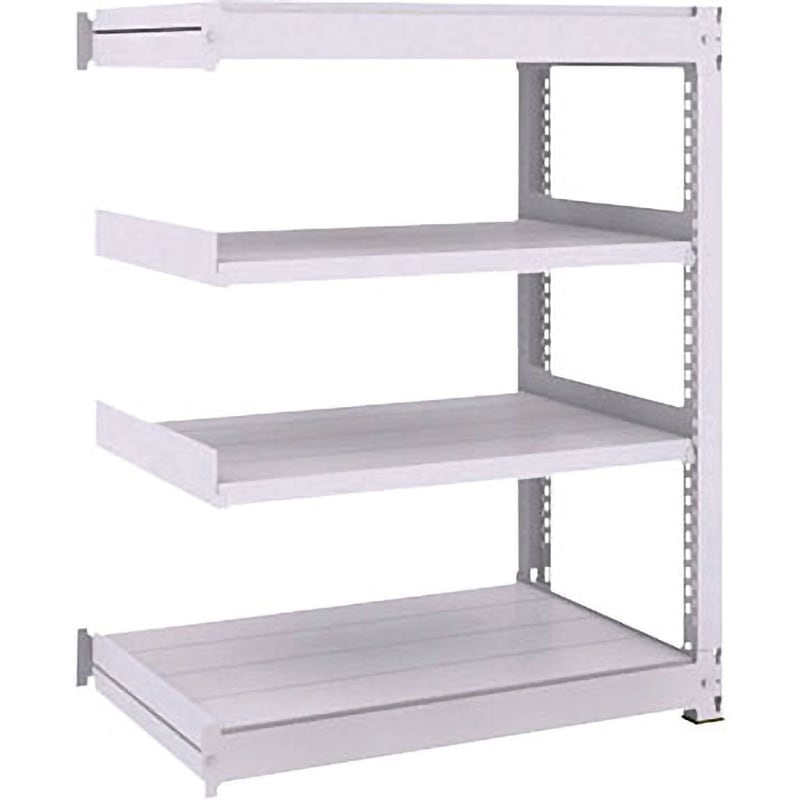 TUG30043L4B 中量ボルトレス棚 TUG型 (300kgタイプ、高さ1200mm、4段タイプ)連結型 TRUSCO ホワイト色