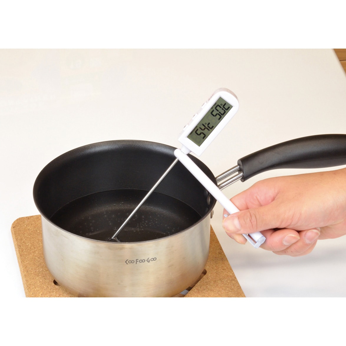 D-6562 測HAKARI タイマー付デジタル温度計 パール金属 食品用