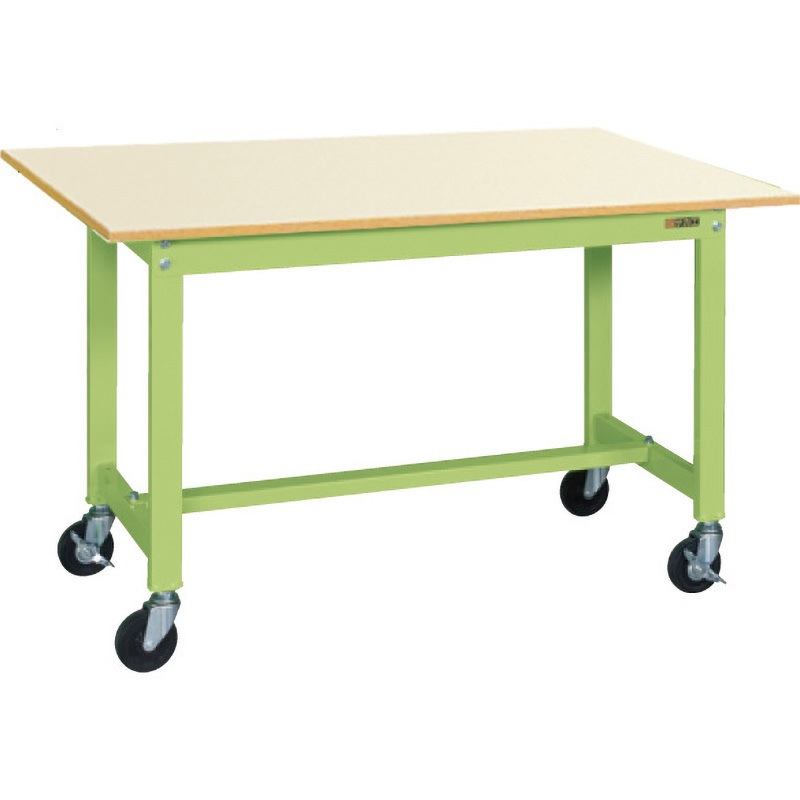 KS-096PURIG 軽量作業台(KS/200kg/ポリエステル天板/H740/キャスター付/直進安定金具無) サカエ 対応 間口900mm奥行600mm  KS-096PURIG