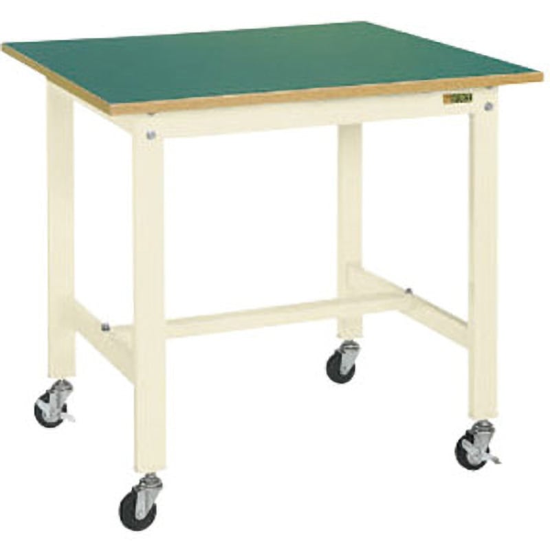 KK-48FUB1I 軽量作業台(KK/200kg/サカエリューム天板/キャスター付/直進安定金具無) サカエ リノリューム張天板製天板 対応 間口1200mm奥行600mm高さ810mm  KK-48FUB1I