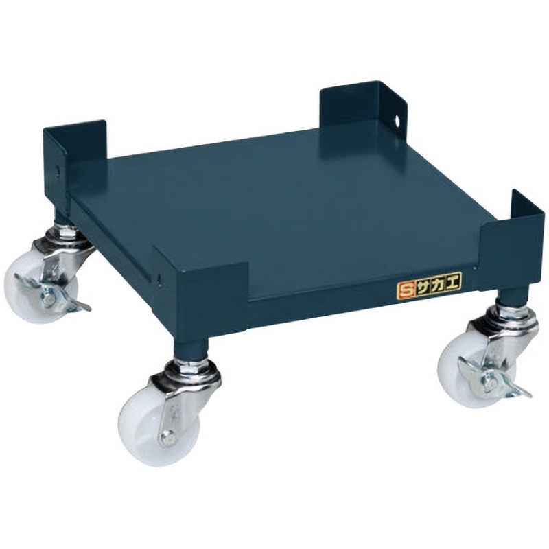 ITP-CD 一斗缶・ペール缶運搬車 サカエ ストッパー ナイロン車輪 自在 荷台寸法245×245(290Φ)mm荷台幅262mm荷台奥行262mm 1台 ITP-CD