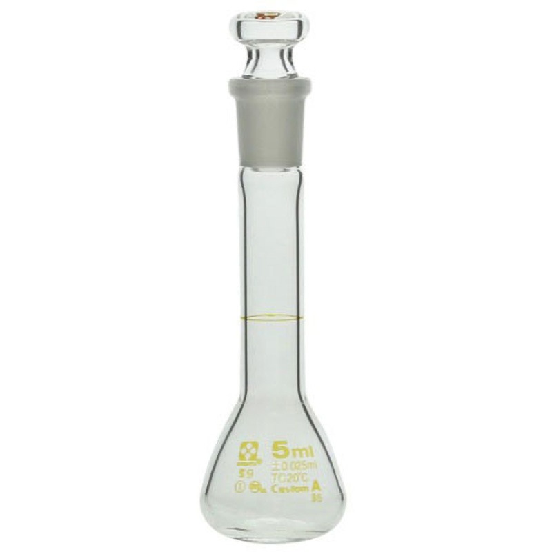 メスフラスコ 全量フラスコ・カスタムA 白 JCSS校正証明書付 アズワン 5mL