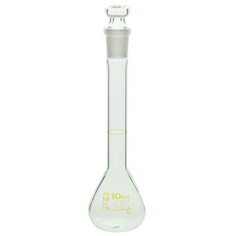 メスフラスコ 全量フラスコ・カスタムA 白 JCSS校正証明書付 アズワン 10mL