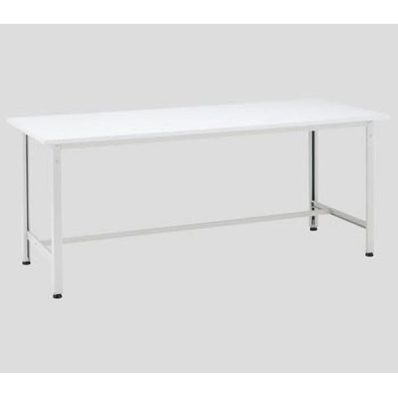 AE-0945W ポリ化粧板作業台 アズワン 荷重300kg ノックダウン方式 ホワイト色 間口900mm奥行450mm高さ740mm  AE-0945W