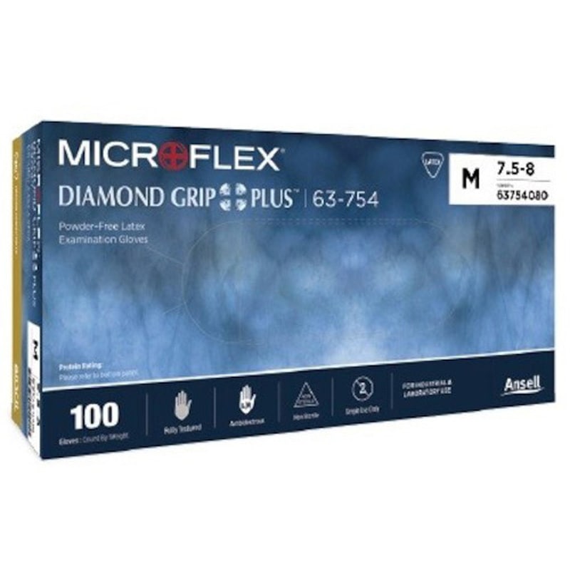4-3215-03 ダイヤモンドグリッププラス Microflex 63754 S 100枚
