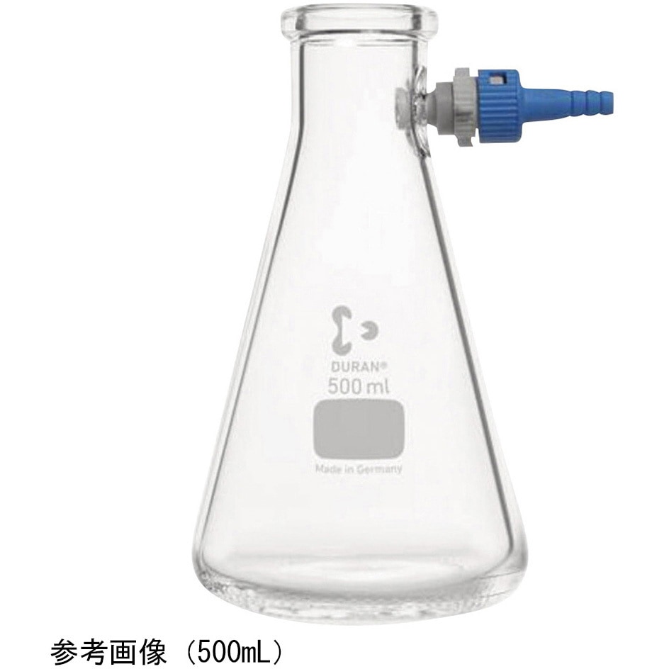 212043654 吸引ろ過瓶 PBT製チューブコネクター付 三角 SCHOTT/DURAN 容量250mL