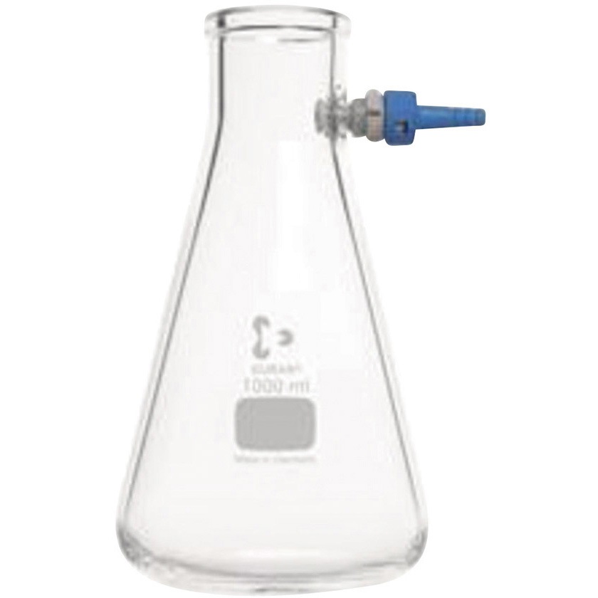212045458 吸引ろ過瓶 PBT製チューブコネクター付 三角 SCHOTT/DURAN 容量1000mL