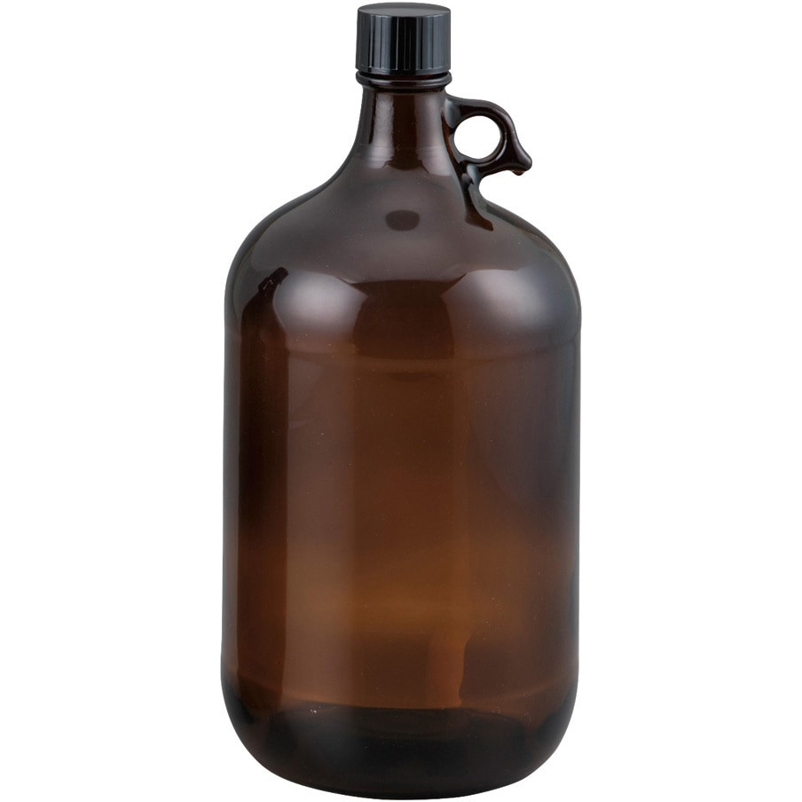 259410 遮光ガロン瓶・セーフティコート 6本入 Qorpak 4000mL ねじ口