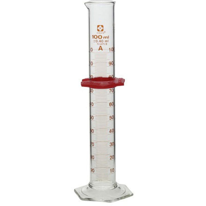 メスシリンダースーパーグレード JCSS校正証明書付 アズワン 100mL