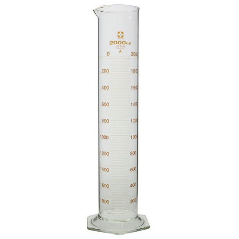 メスシリンダースーパーグレード JCSS校正証明書付 アズワン 2000mL