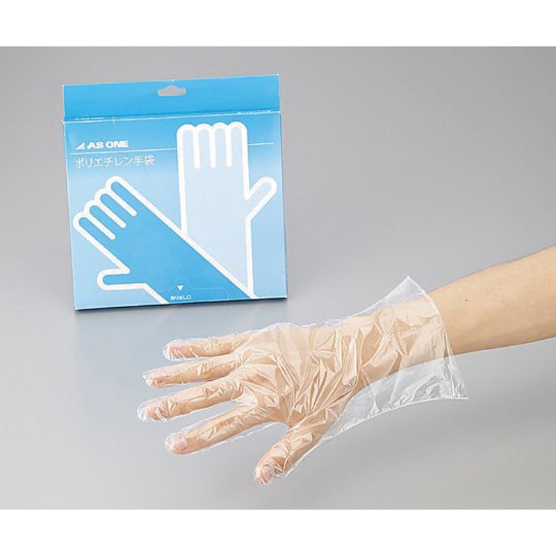 ポリエチレン手袋 アズワン エコノミータイプ 100枚入 サイズM