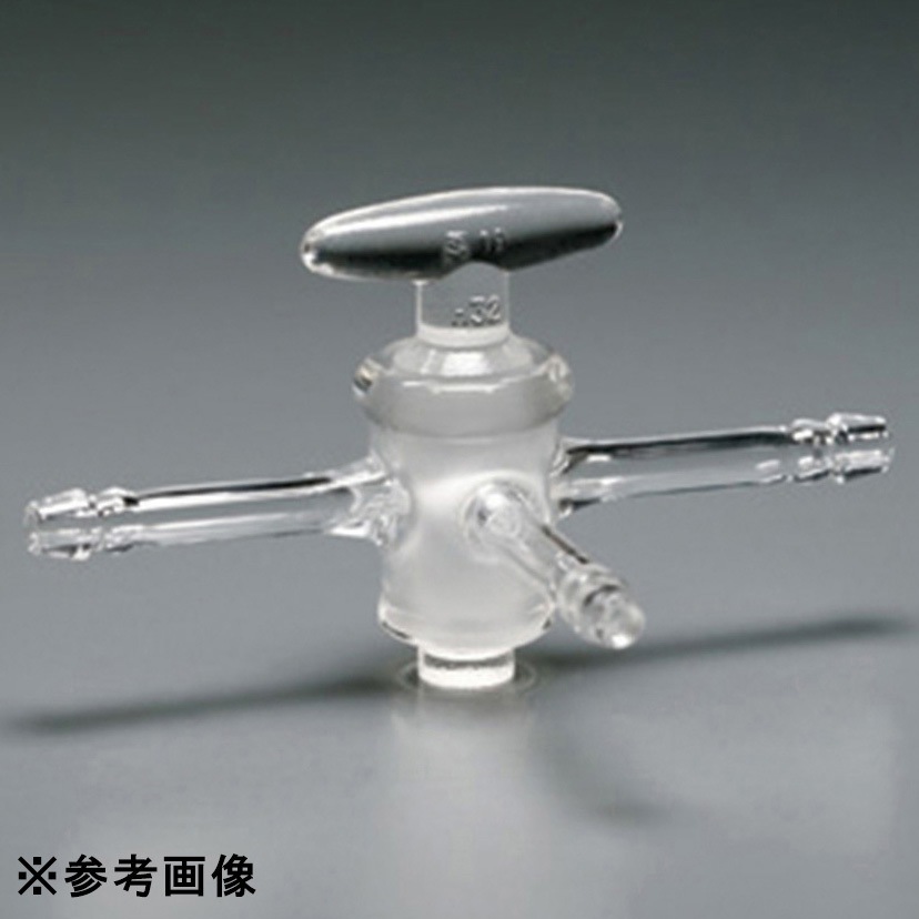 0461-01-10 三方コック ゴム止タイプ 0461シリーズ アズワン 摺合せ15/35 外径(枝管)Φ6mm